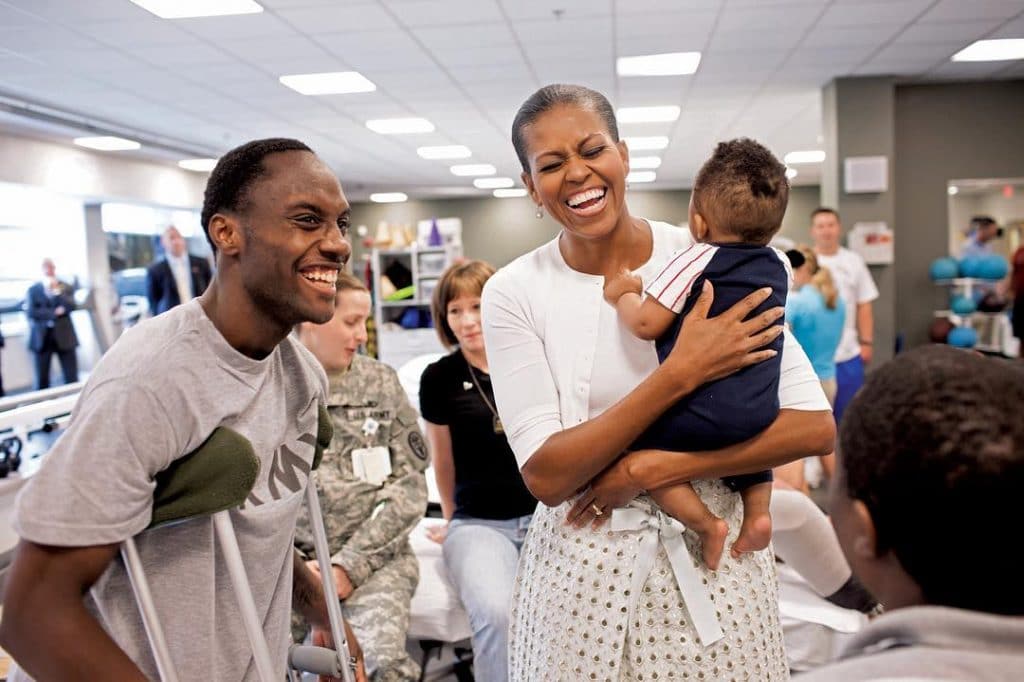 US Former First Lady - Michelle Obama mingles with veterans and their families 1 Michelle Obama 1