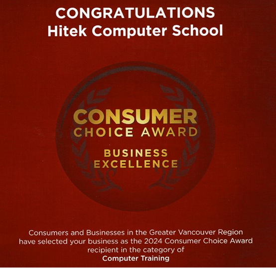 Learn from the Best: Hitek Computer School Secures its Third Consumer Choice Award in 2024 1 Untitled 1